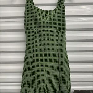 FP Mini Checkered Navy Green Dress